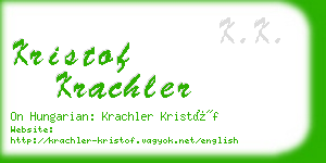 kristof krachler business card